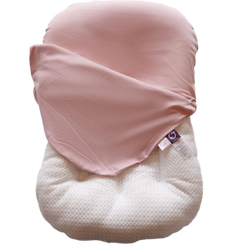 CooCooBaby Infant Lounger, Baby Nest Cover for Baby Girls & Boys, Newborn Essentials for Baby 0-12 Months, 100% Cotton Breathable (Mistyrose) - Image 1